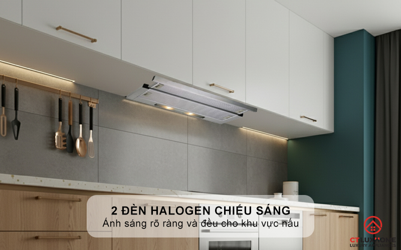 2 đèn halogen chiếu sáng