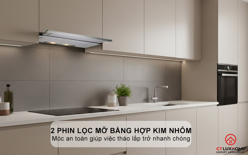 2 phin lọc mỡ bằng hợp kim nhôm 3 lớp