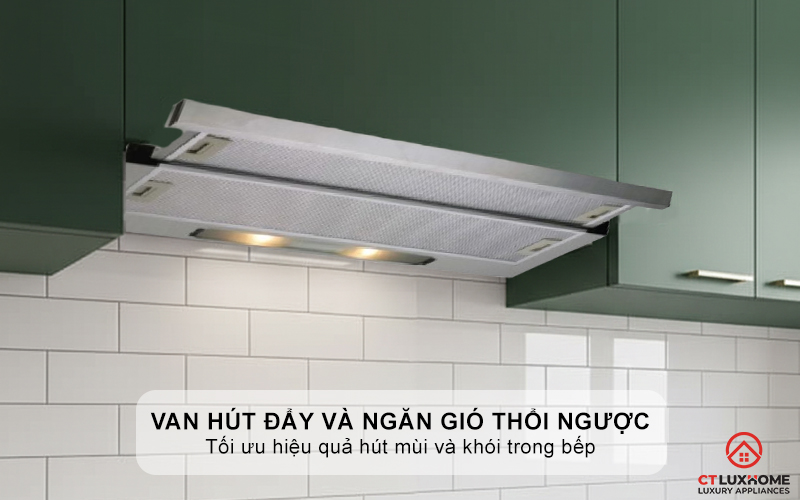 Van hút đẩy và ngăn gió thổi ngược