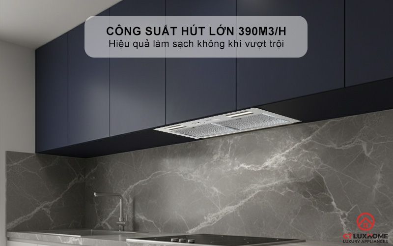 Công suất hút lớn 390m3/h