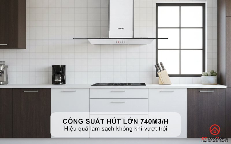 Công suất hút lớn 740m3/h