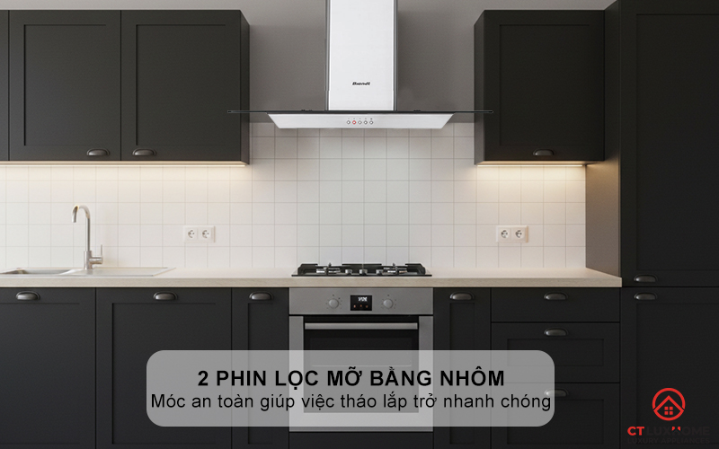 2 phin lọc mỡ bằng hợp kim nhôm