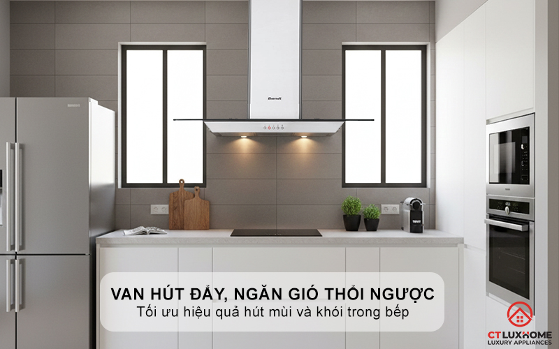 Van hút đẩy và ngăn gió thổi ngược
