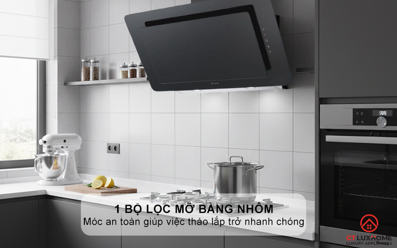 1 bộ lọc mỡ bằng nhôm