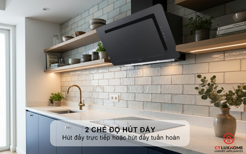 Có thể sử dụng được 2 chế độ hút đẩy trực tiếp hoặc hút đẩy tuần hoàn