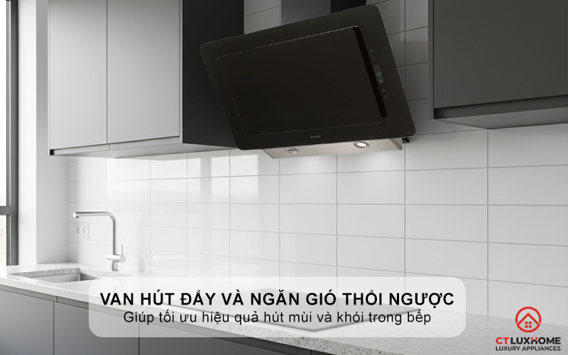 Van hút đẩy và ngăn gió thổi ngược