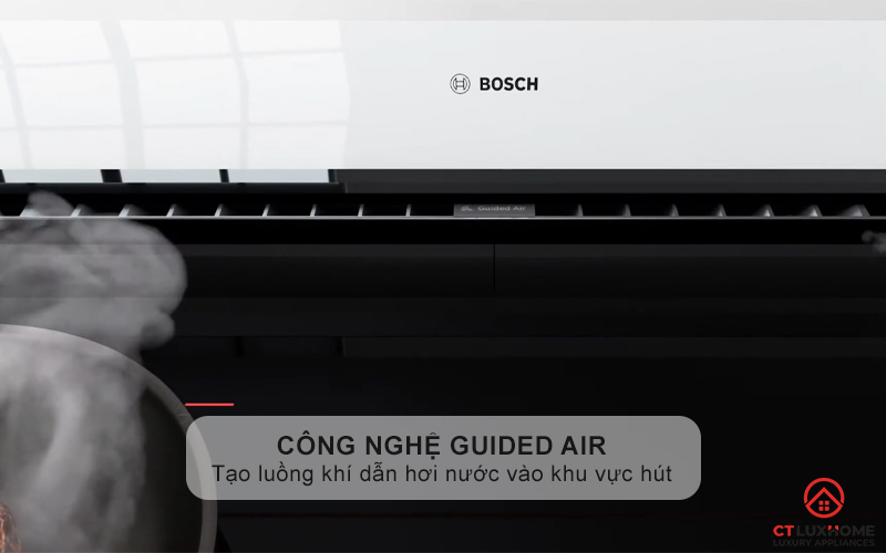 Công nghệ Guided Air tạo luồng khí phía sau tấm kính dẫn hơi nước vào khu vực hút
