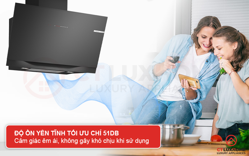 MÁY HÚT MÙI GẮN TƯỜNG BOSCH DWK91LT60 SERIE 8 NGANG 90CM MÀU ĐEN 6