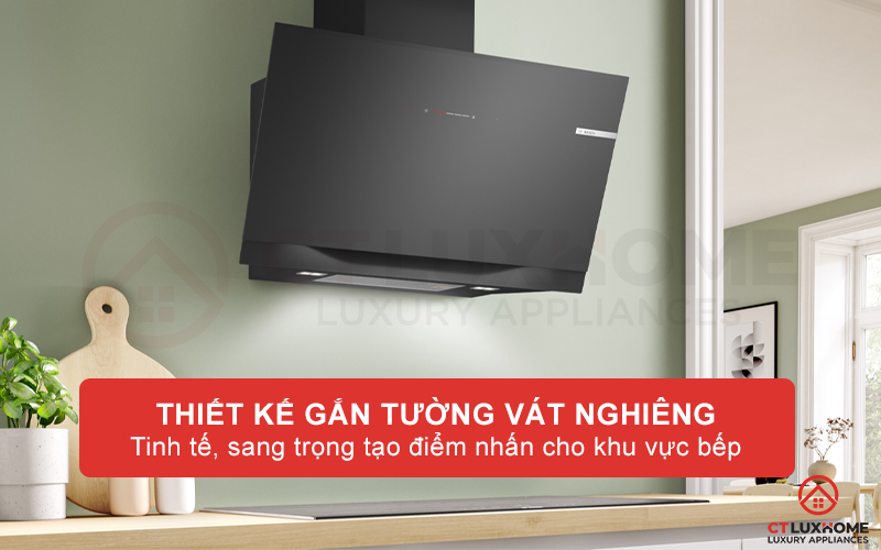 MÁY HÚT MÙI GẮN TƯỜNG BOSCH DWK91LT60 SERIE 8 NGANG 90CM MÀU ĐEN 1