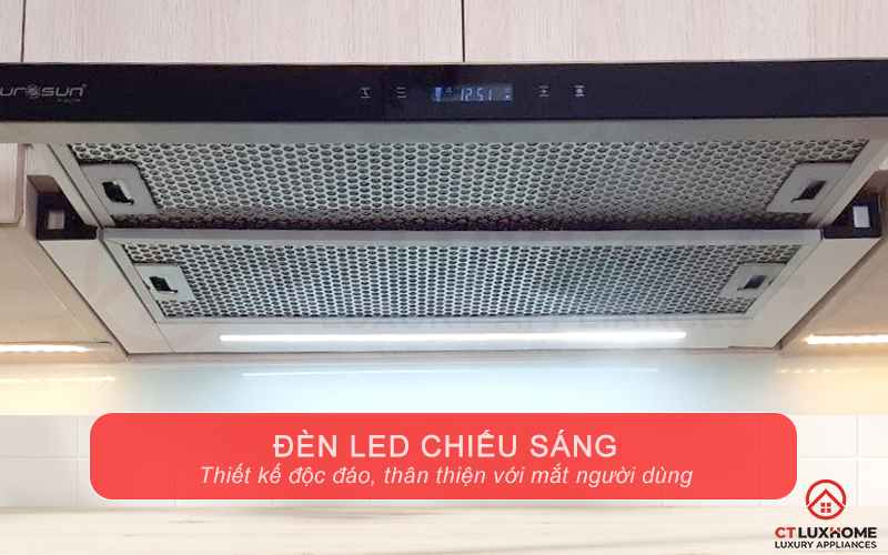 Hệ thống đèn LED chiếu sáng hỗ trợ người dùng quan sát khu vực bếp