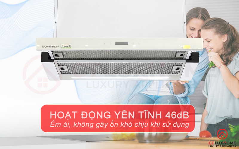 Độ ồn tối đa 46dB giữ cho căn bếp yên tĩnh