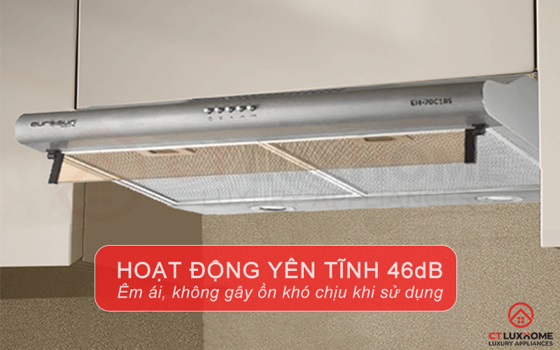 Độ ồn tối đa 46dB giữ cho căn bếp yên tĩnh