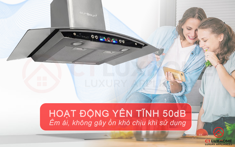 Độ ồn tối đa 50dB giữ cho căn bếp yên tĩnh