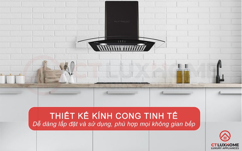 Thiết kế hiện đại với kiểu dáng kính cong tinh tế, sang trọng