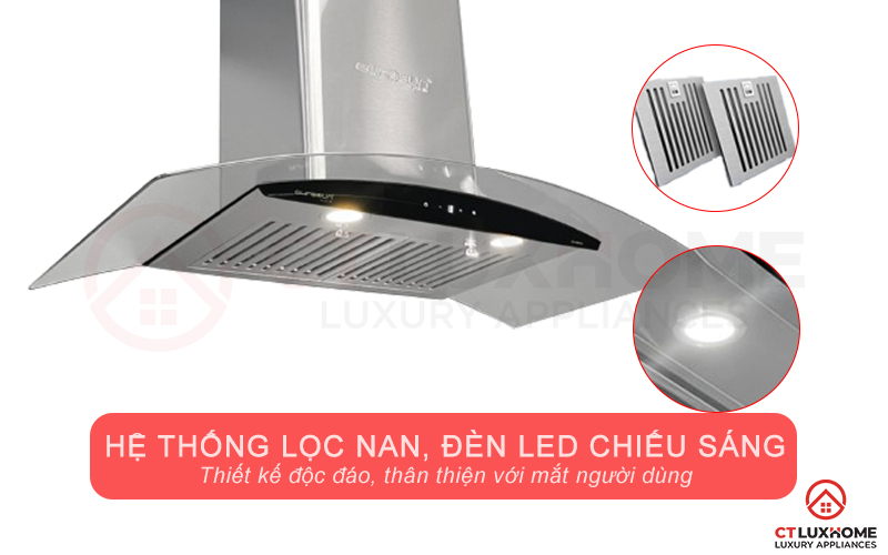 Lưới lọc nan inox cùng hệ thống đèn LED chiếu sáng sử dụng hiệu quả hơn