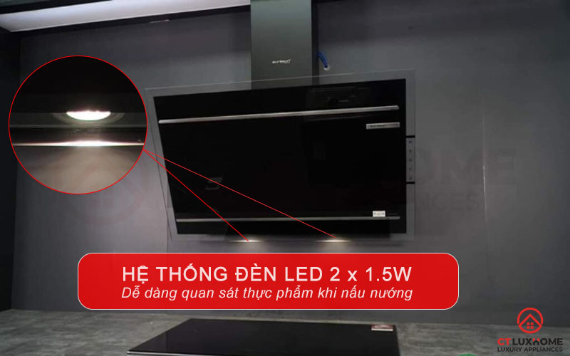 Hệ thống đèn LED 2 x 1.5W giúp dễ dàng quan sát