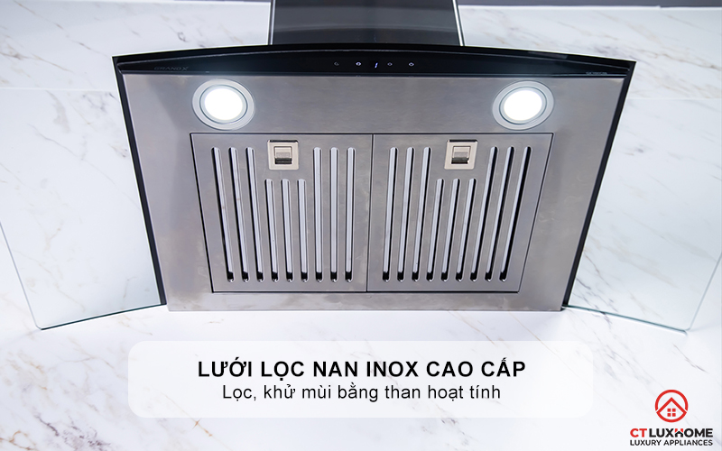 Lưới lọc nan inox cao cấp và bộ lọc than hoạt tính