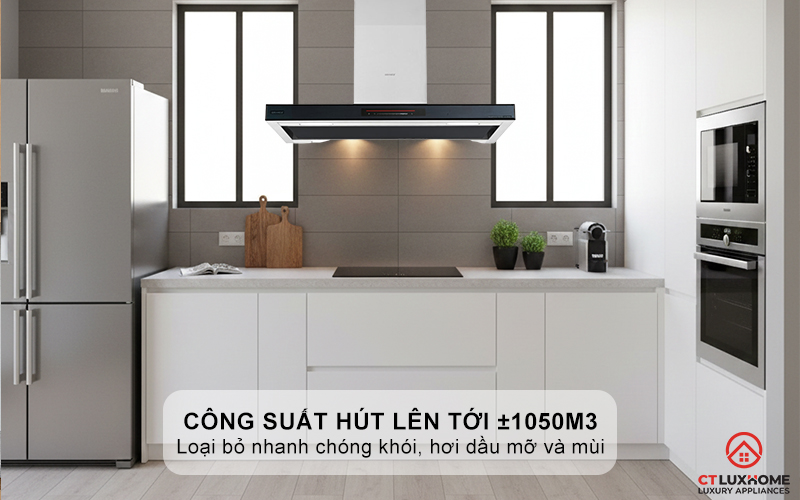 Công suất hút lên tới ±1050m3