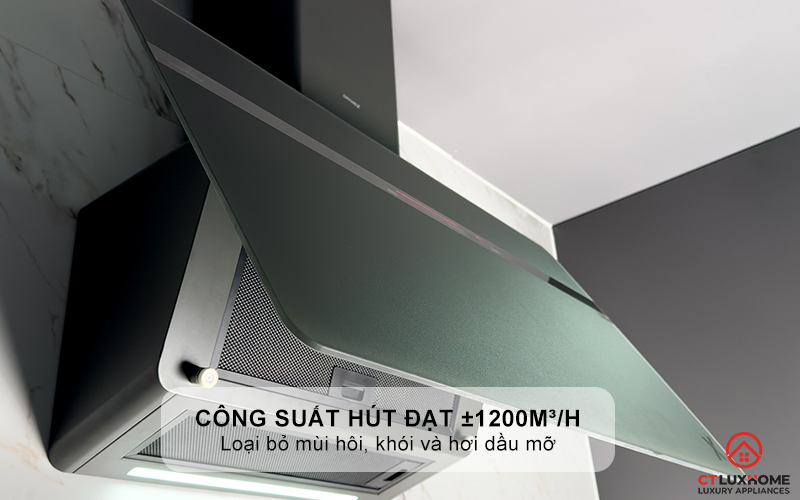 Công suất hút mạnh mẽ đạt ±1200m³/h