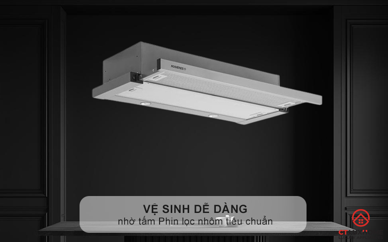 Dễ dàng vệ sinh nhờ tấm Phin lọc nhôm tiêu chuẩn