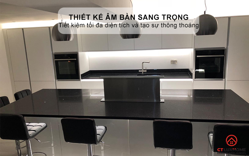 Thiết kế âm bàn gọn nhẹ và sang trọng