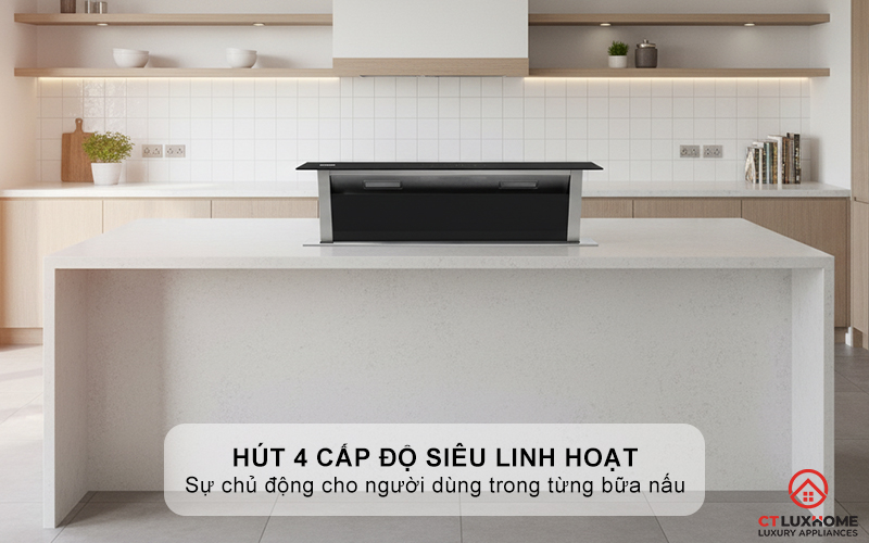 Hút 4 cấp độ siêu linh hoạt với công suất tối đa lên đến 1400 m3/h
