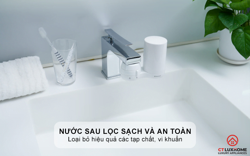 Nước sau lọc sạch và an toàn cho vệ sinh cá nhân