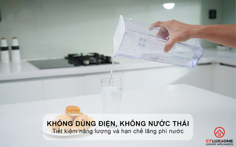Lọc nước không dùng điện, không nước thải, thân thiện với môi trường