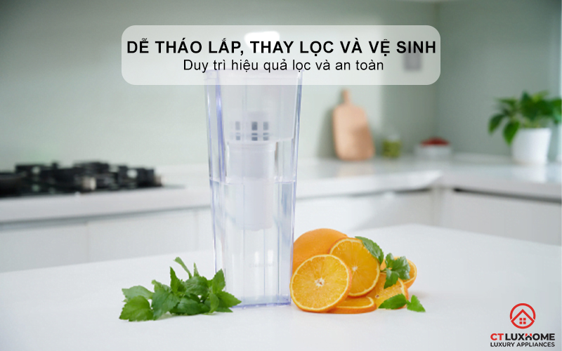 Dễ tháo lắp, thay lọc và vệ sinh bình