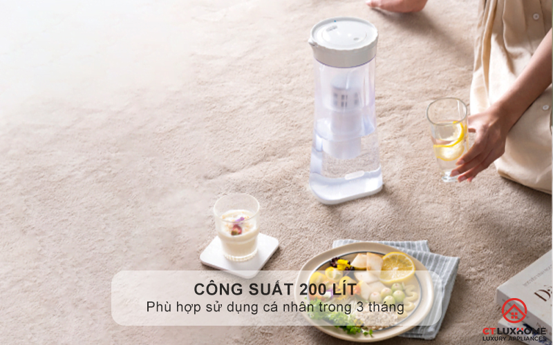 Công suất 200 lít phù hợp sử dụng cá nhân trong 3 tháng