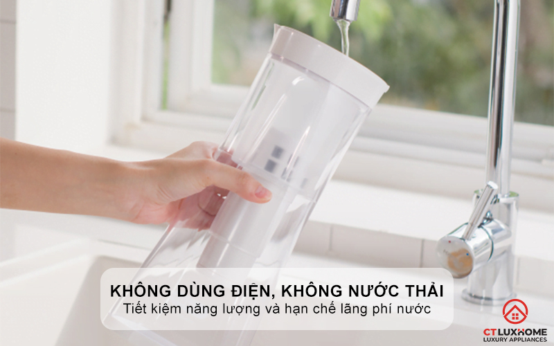 Lọc nước không dùng điện, không nước thải, thân thiện với môi trường