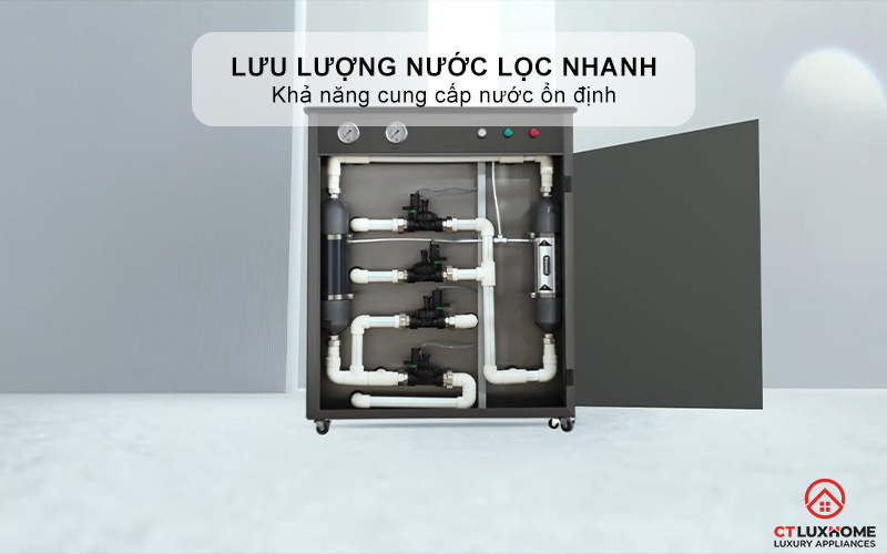 Lưu lượng nước lọc nhanh (40 lít/ phút)