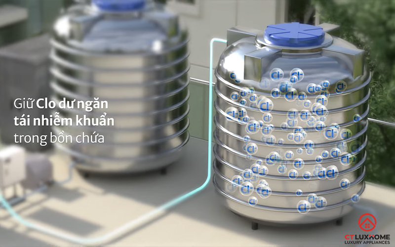 Giữ lại Clo trong nước để kháng khuẩn