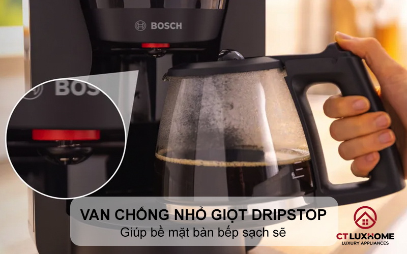 Van chống nhỏ giọt DripStop khi tháo bình