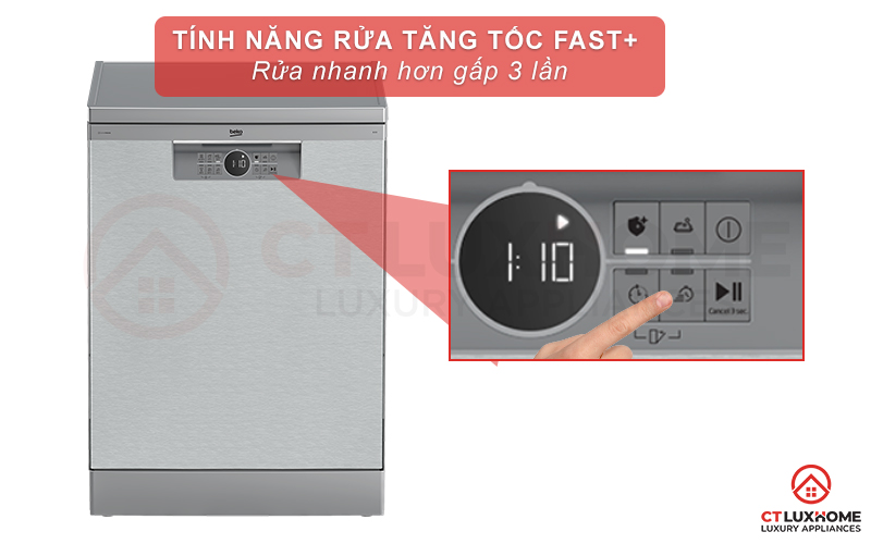 MÁY RỬA BÁT ĐỘC LẬP BEKO BDFN26430XC - 14 BỘ 8