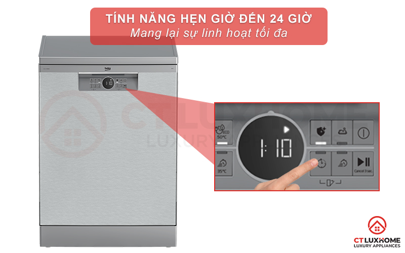 MÁY RỬA BÁT ĐỘC LẬP BEKO BDFN26430XC - 14 BỘ 7