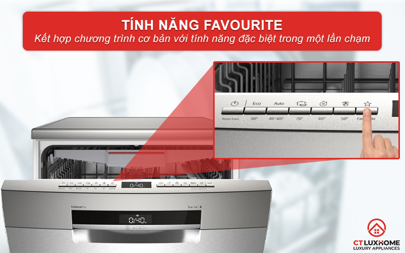 Tích hợp chương trình cơ bản và tính năng đặc biệt trong một nút nhấn Favourite.