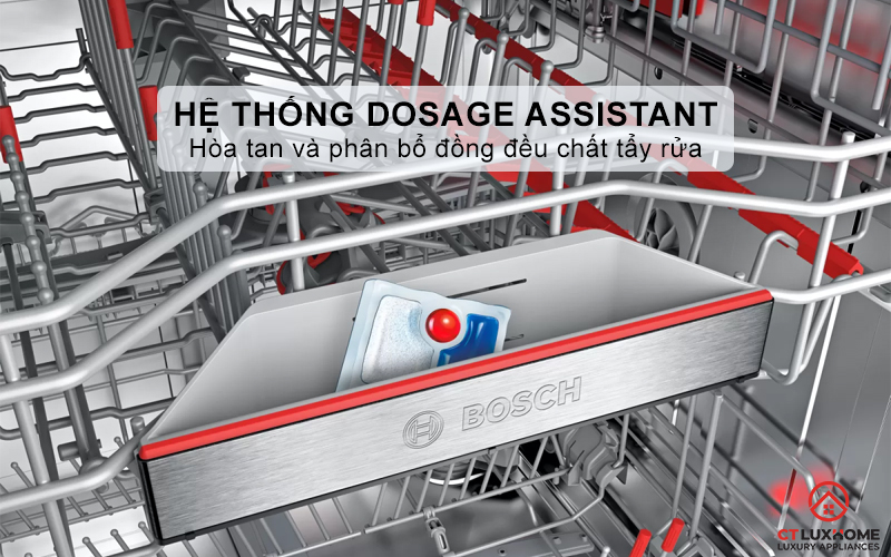 Hệ thống Dosage Assistant hỗ trợ hòa tan hiệu quả chất tẩy rửa hơn.