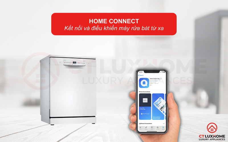 Công nghệ Home Connect kết nối và điều khiển máy rửa bát từ xa