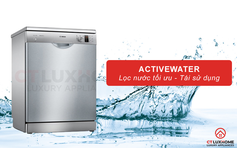 Công nghệ ActiveWater giúp tối ưu lượng nước sử dụng từng chu trình