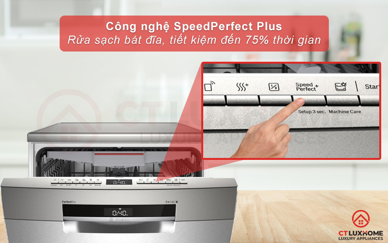 Tiết kiệm đến 75% thời gian rửa với SpeedPerfect Plus