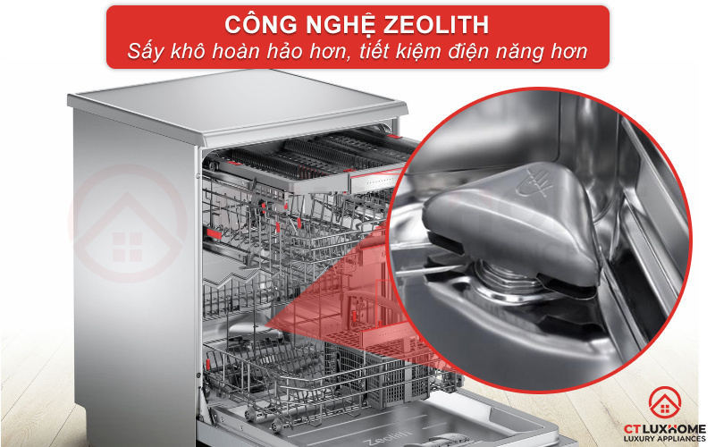 Công nghệ Zeolith giúp bát đĩa khô nhanh hơn, tiết kiệm điện hơn
