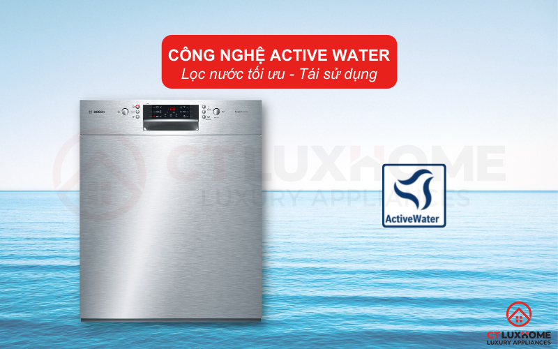 Tối ưu lượng nước rửa cho từng chu kỳ nhờ công nghệ ActiveWater