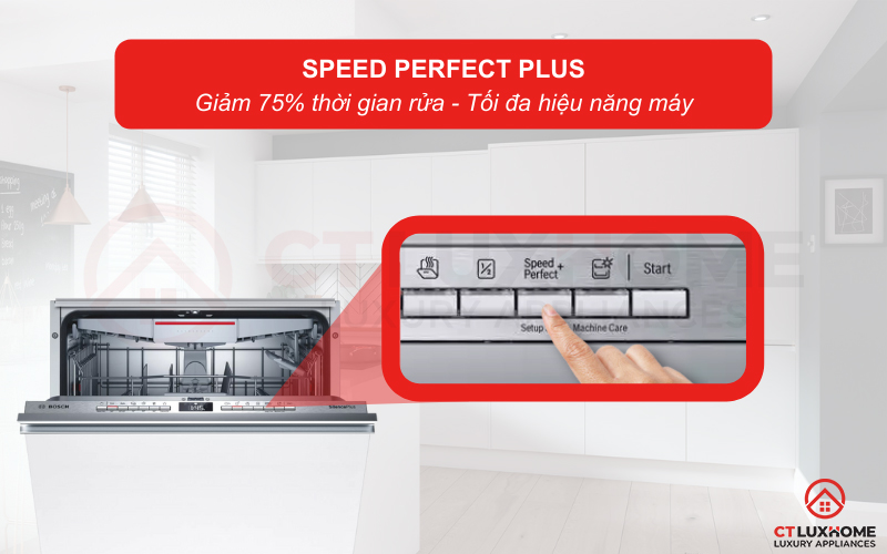 Tăng tốc độ rửa, tiết kiệm đến 75% thời gian với SpeedPerfect Plus