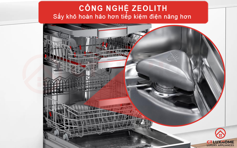 Công nghệ sấy Zeolith cho bát đĩa khô hoàn hảo và tiết kiệm điện hơn.
