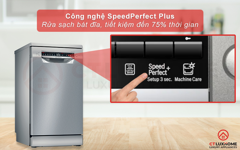 Tính năng SpeedPerfect Plus rửa nhanh, tiết kiệm đến 75% thời gian