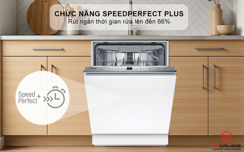 Giảm thời gian rửa, bát đĩa sạch hoàn hảo với tính năng SpeedPerfect+