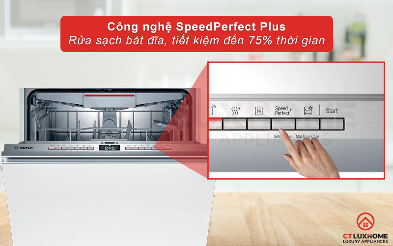 Tăng tốc độ rửa với SpeedPerfect Plus, giảm thời gian rửa lên đến 75%