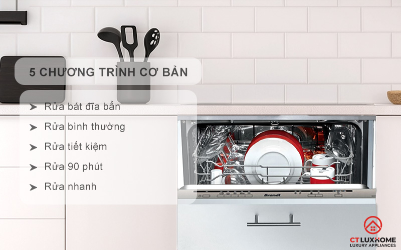Tùy chọn đa dạng 5 chương trình rửa cơ bản phục vụ nhu cầu sử dụng