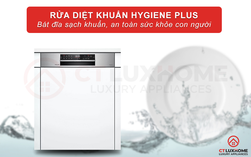Rửa diệt khuẩn bát đĩa, bảo vệ sức khỏe với tính năng Hygiene Plus